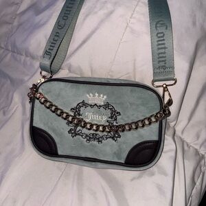Juicy Couture Teal and Brown Crossbody Bag